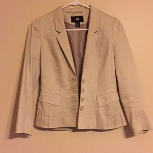 Tan Pleated Blazer